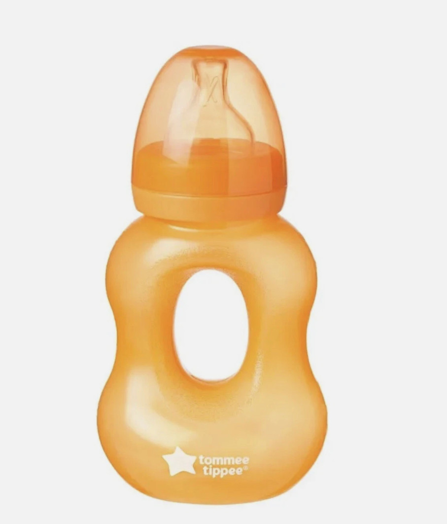 Tommee Tippee Essentials Easy-Grip Bottle 3M+ - 240ml - Orange - BRAND NEW