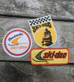 Vintage 1960s & 1970s Lot of 3 Ski doo Patches USA Made Collectable Snowmobilng