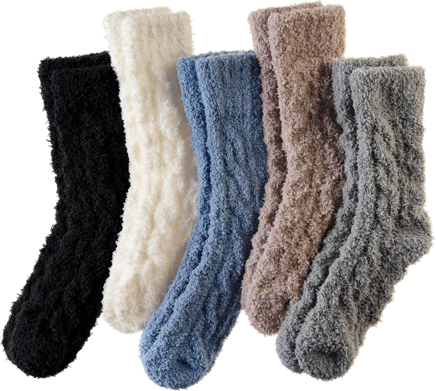 Women Fuzzy Slipper Socks Winter Microfiber Soft Cozy Plush Fluffy Socks Warm Co