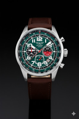 Aviator AVW81768G438 Chronograph Lederarmband Herrenuhr byismailEmre