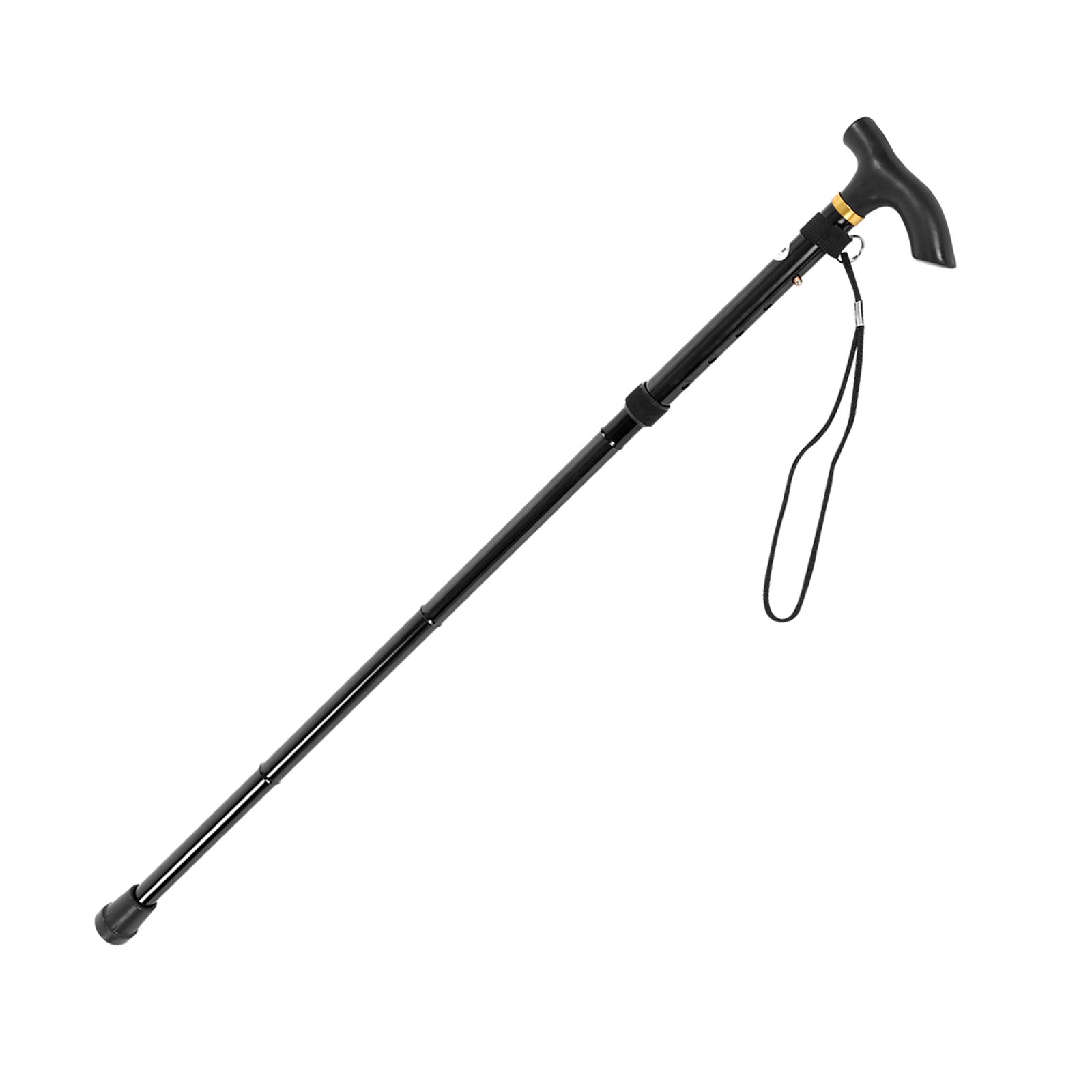 (Black)Walking Canes For Men Walking Cane Aluminium Alloy Telescopic Lightweight