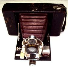 KODAK No. 3 Folding Bellows-HawkEye Model 4 Camera-1905-1907-RED LEATHER BELLOWS