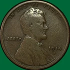 1914-D Lincoln Wheat Cent Fine F Coin #36566