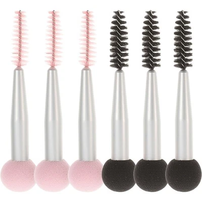 6Pcs Travel Makeup Sponge Brush Set Double Ended Nylon and Sponge Heads - Image 1 of 4