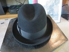 Vintage Stetson Homburg Fedora Black Hat Size 7 Beaver Blend 1960-1970