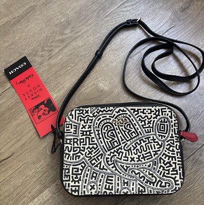 NWT Coach Disney Mickey Mouse X Keith Haring Mini Camera Bag