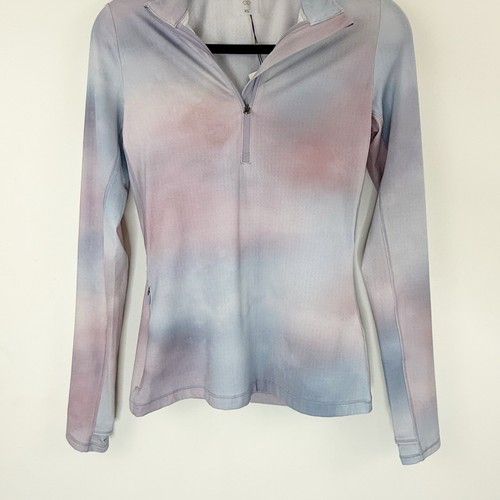 Calia Golf by Carrie Underwood Size XS UPF 50 Half Zip Long Sleeve Top Tie Dye - Picture 4 of 13