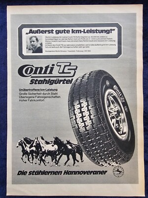 Continental, Conti TS, Stahlgürtel originale Werbung aus 1972