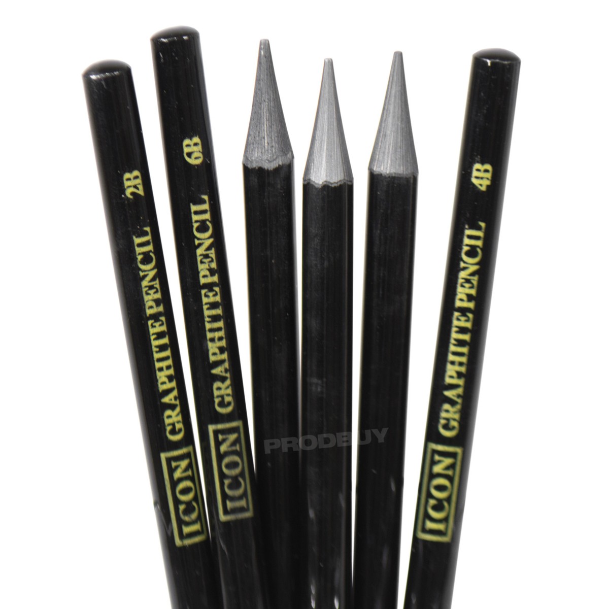 Tin of 6 High Quality Graphite Pencils 2B 4B 6B Soft Art Artists Drawing  Shading