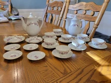 Japanese 18 Pc Vintage Tea Set with 4 Ashtrays and 2 Leaf Trinket Dishes 