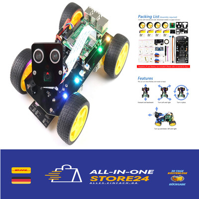 4WD Smart Car Kit mit Face & Line Tracking | App-Steuerung