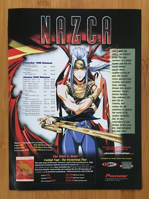 1999 Nazca Print Ad Poster Official Authentic Vintage Anime Dvd Vhs Promo Art Ebay