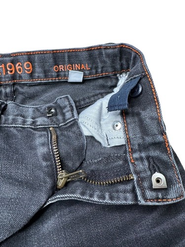 Gap Kids Boys Jeans Size 7 Elastic Adj Waist 1969 Original Black Denim - Picture 3 of 9