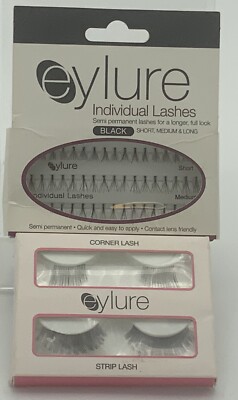 Konvolut 2 neue unbenutzte Eylure False Lashes 1 Karton einzeln 1 Multipack  