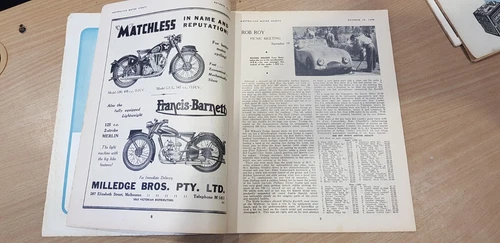AUSTRALIAN MOTOR SPORTS MAGAZINE OCT. 15TH 1948 JOWETT JAVELIN 350cc DOUGLAS - Picture 6 of 19