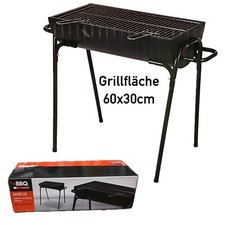Holzkohlegrill Standgrill eckig 88x50cm Höhe 72cm Camping Grill BBQ Gartengrill