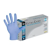 DASH VitalGard Nitrile Exam Grade Disposable Gloves, Periwinkle Blue, 3.9 mil, B