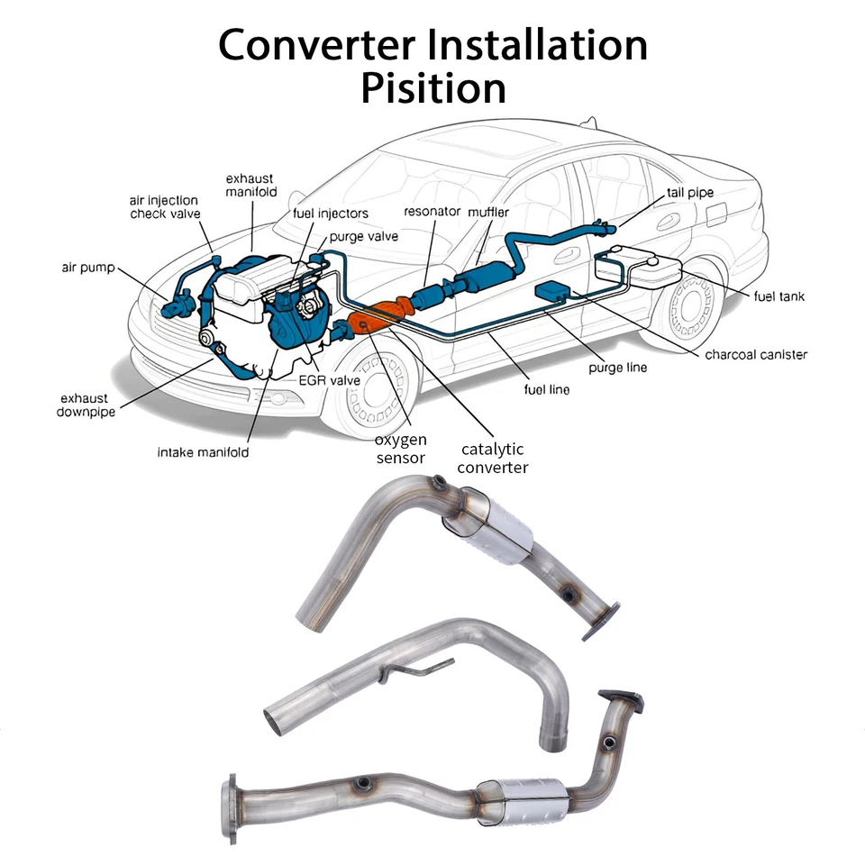 Both Side Catalytic Converter For Hummer H2 6.0L 2003 2004 2005 2006 Direct-Fit - Imagem 3 de 4