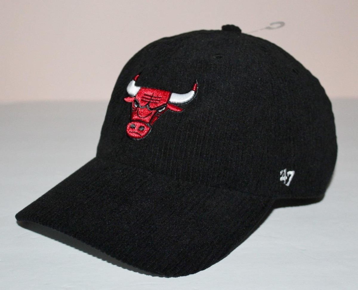 \'47 Clean Up Hat Womens One Size Chicago Bulls Black NBA Basketball Cotton Cap Chicago Bulls Black Primary Logo Clean Up Adjustable Hat  main image 2