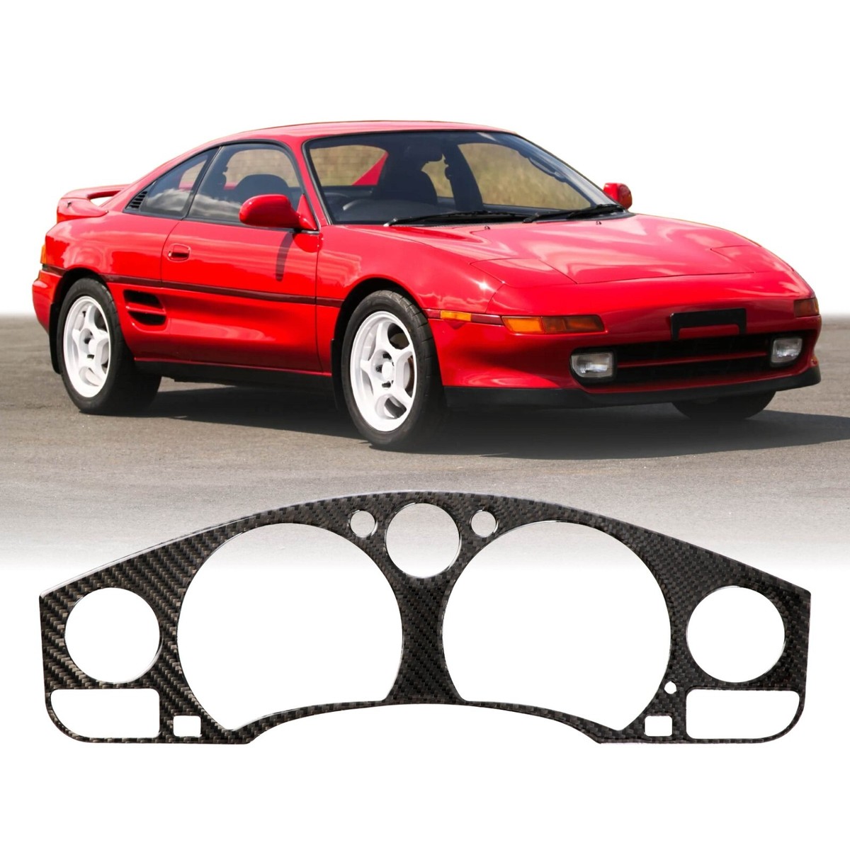JDM Carbon Fiber Gauge Cluster Bezel Surround For 1991-1995 Toyota