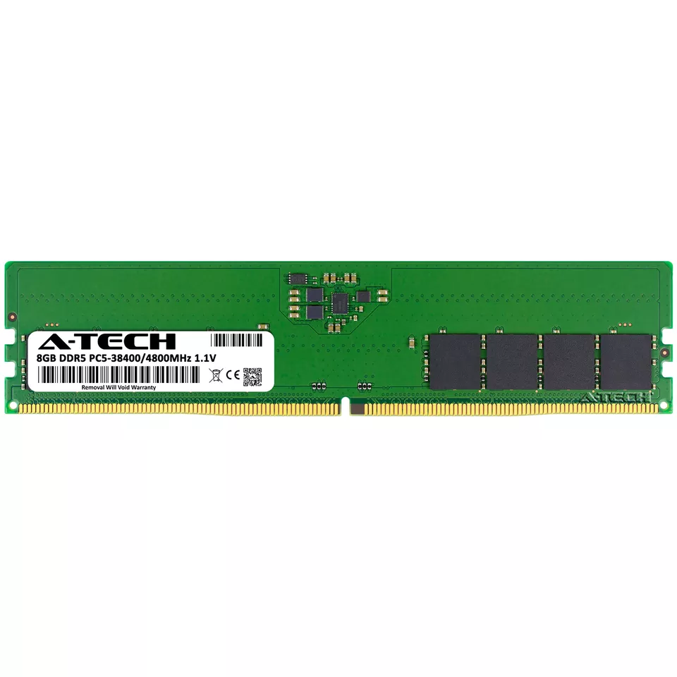 A-Tech 8GB DDR5 4800 MHz PC5-38400 Desktop 288-Pin DIMM Non-ECC Memory RAM 1x 8G - Image 2 of 4