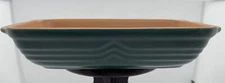 Terracotta Pottery Rectangular Casserole Baking/Roast Dish Green Glaze  Bakeware