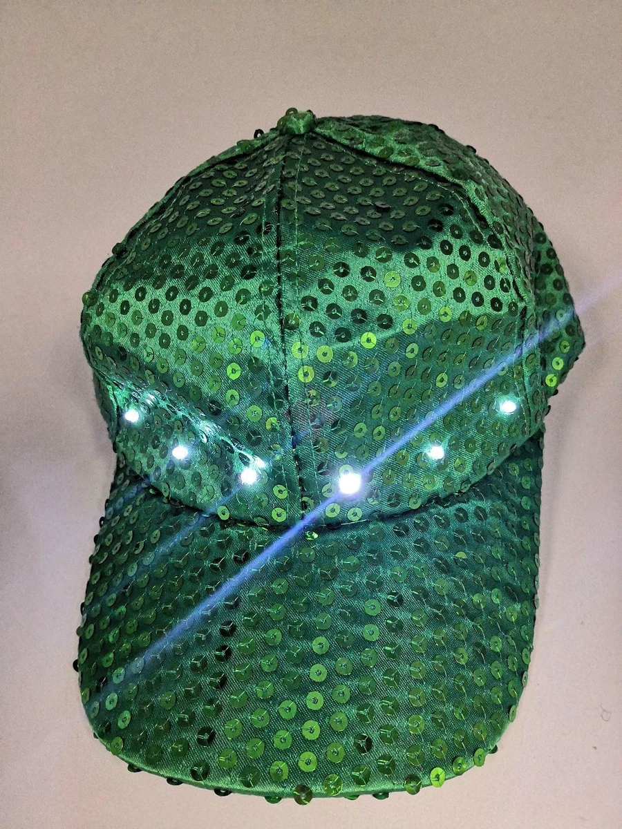 St Patrick s Green Light Up Baseball Sports Cap Hat Green Lights 2