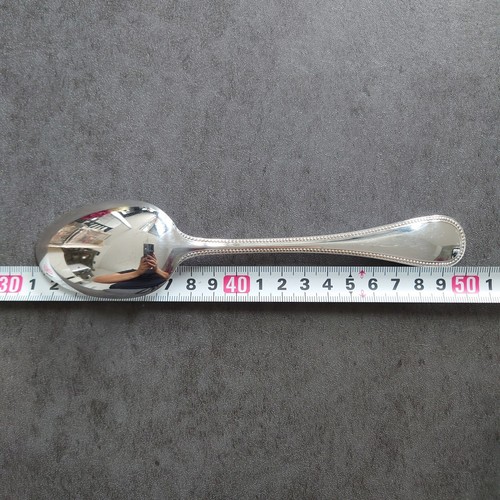 Christofle Perles 6pcs Silverplate Flatware Standard Spoon Excellent - Picture 18 of 18