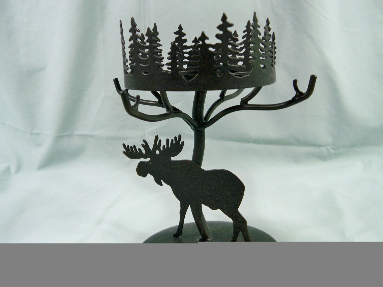 Partylite Metal Forrest Friends Moose Candle Holder