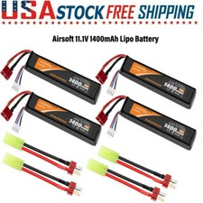 Airsoft 11.1V 1400mAh 30C RC LiPo Stick Battery with Dean Style Connector T Plug