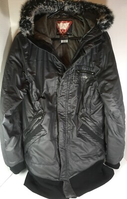 Oakley Women's Hydro Fuel Dark Gray Hooded Winter Zip Coat