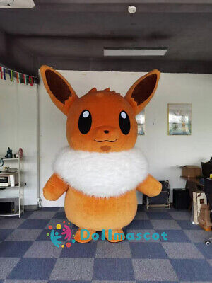 Anime pokemon Eevee Pikachu Inflável Flaron Traje Mascote Anime Cosplay  Halloween Carnaval Trajes Mascote Traje Adulto - AliExpress