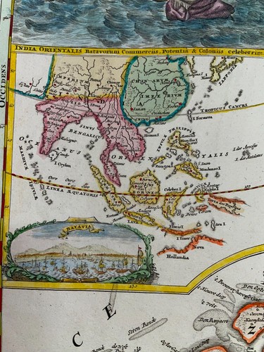 NETHERLANDS NEW YORK CITY 1720 HOMANN NICE LARGE ANTIQUE MAP 18TH CENTURY - Picture 4 of 15