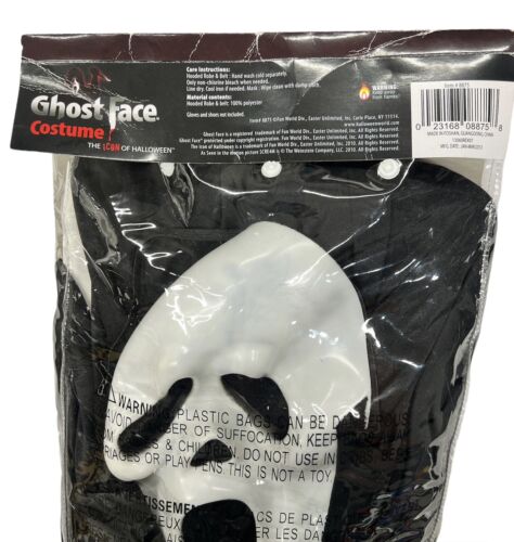 Costume viso fantasma Scream 4 Teen Standard Fun World 835 maschera, accappatoio e cintura - Foto 5 di 6