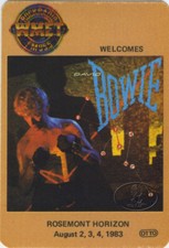 DAVID BOWIE 1983 Radio Promo Backstage Pass WMET Rosemont Horizon Chicago