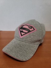 Supergirl Gray Pink Logo Stretch back Hat Large