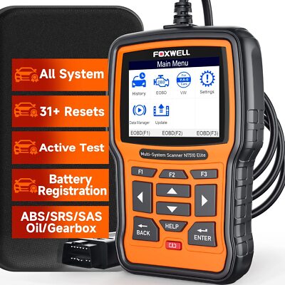 FOXWELLNT510 Profi KFZ Diagnosegerät Auto OBD2 Scanner ALL SYSTEM Actuation Test