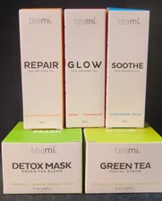 ❤Best Lot 5X❤ Teami Repair Glow Soothe Detox Mask Green Tea 4oz 100ml 2oz❤