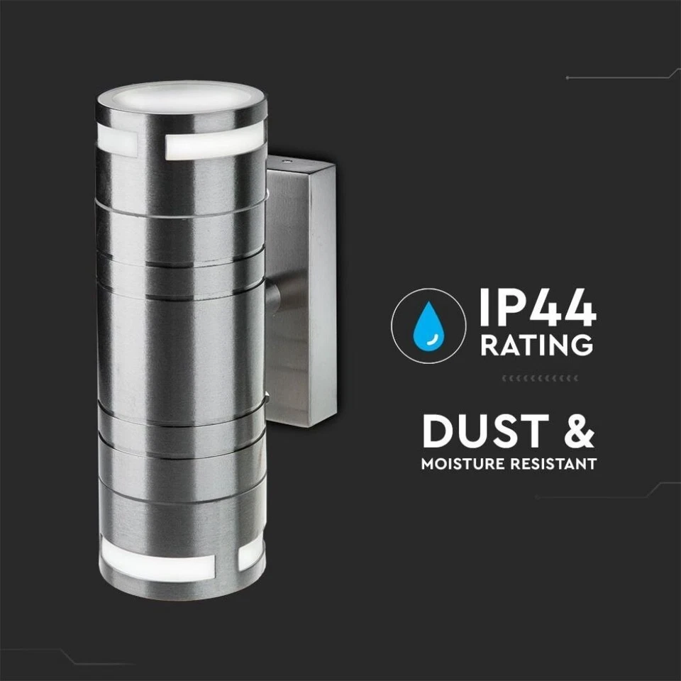 V-TAC VT-7632 Portafaretto led da parete doppio 2xGU10 in Acciaio inossidabile I - Immagine 4 di 4