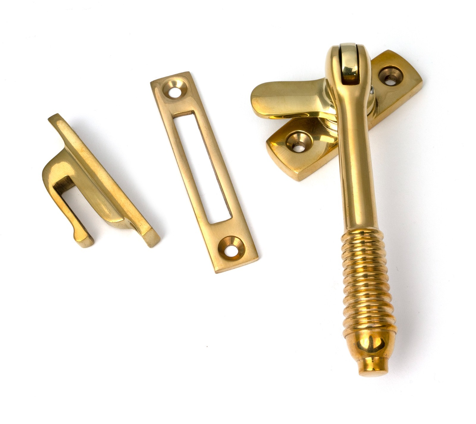 From The Anvil 52317 Polished Brass Locking Reeded Fastener