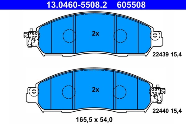 Bremsbelagsatz Scheibenbremse ATE 13.0460-5508.2 FüR Nissan Leaf ZE1 NV200 ME0N-image