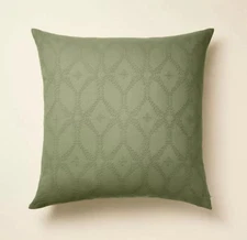26"x26" Trellis Pattern Euro Bed Pillow Sage Green - Hearth & Hand with Magnolia