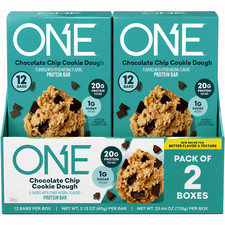 ONE Protein Bars Chocolate Chip Cookie Dough 12 Bars Pack of 2