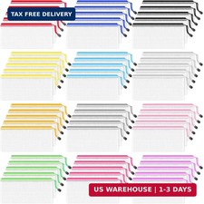 Smarpau 60 Pcs Pencil Pouch, 12 Colors Small Mesh Zipper Bags Pencil Cases