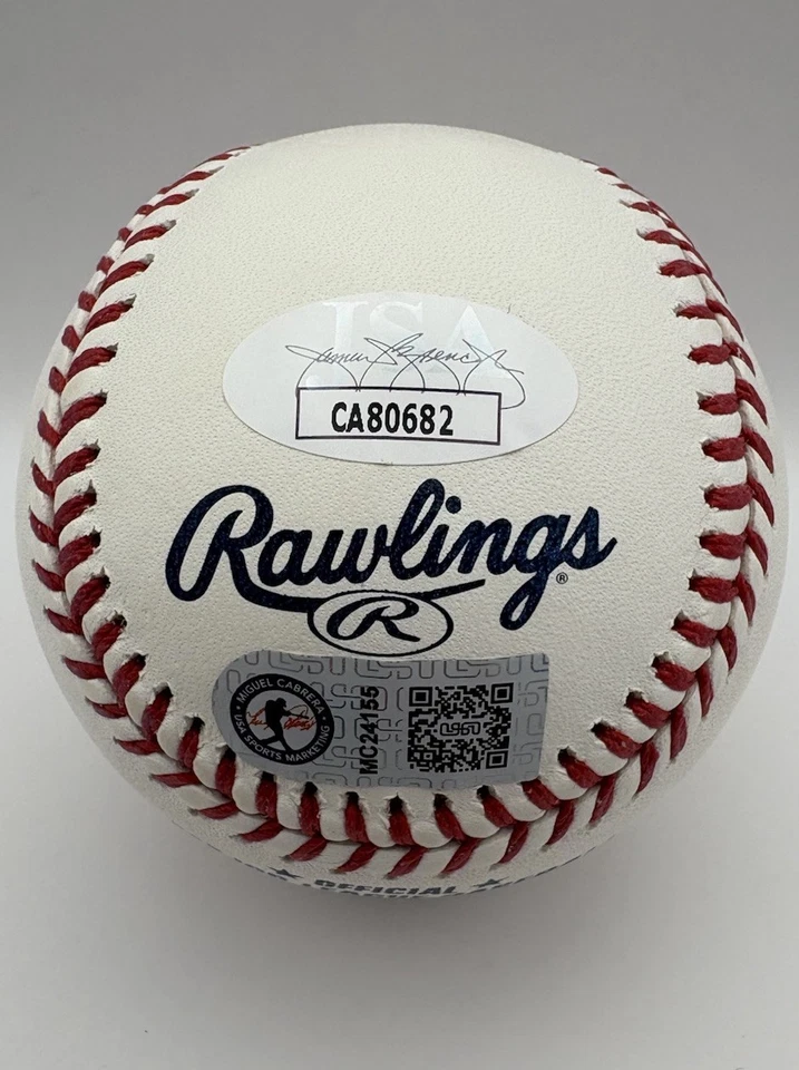 Miguel Cabrera Signed Autographed Gracias Miggy Detroit Tigers Logo Baseball JSA - Image 3 of 4