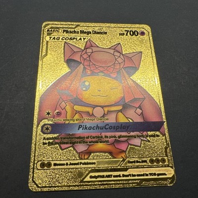 Pikachu Mega Altaria HP 590 Gold Cosplay Pokemon Card