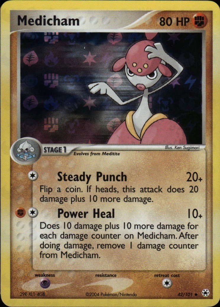 Medicham Reverse Holo Uncommon Hidden Legends 42/101 NM