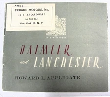 DAIMLER + LANCHESTER Range Car Sales Brochure 1949 #601/2142 reprint