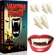 Vampire Teeth Fangs for Adults: Halloween Realistic Fake Fangs for Cosplay, Vamp