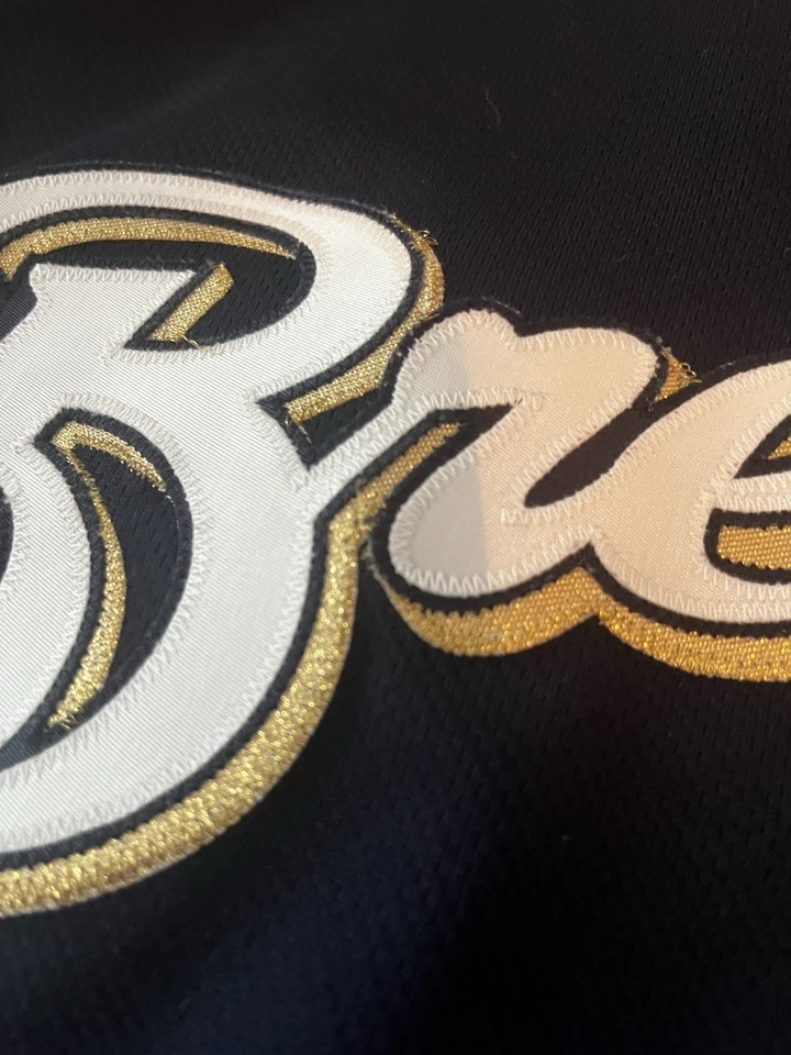 Camiseta Majestic Milwaukee Brewers Ryan Braun #8 Cosida Auténtica Talla 48 Foto 4 de 4